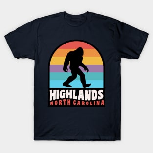 Highlands North Carolina Bigfoot Sasquatch Nantahala National Forest T-Shirt